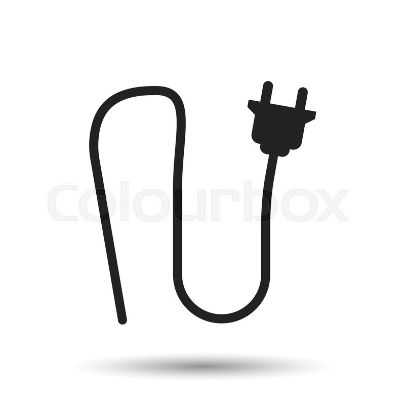 800x800 Electric Plug Icon Power Plug Flat Stock Vector Colourbox