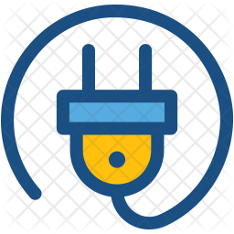 256x256 Power Plug Icon Of Colored Outline Style