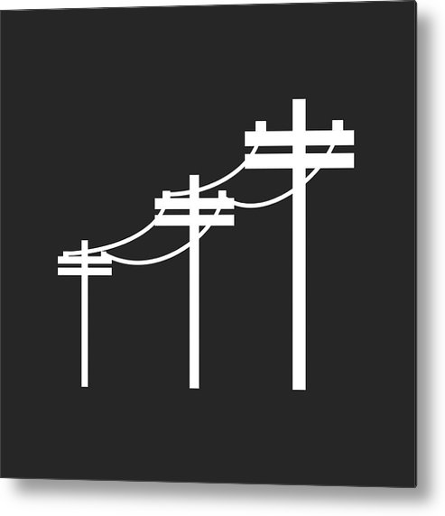 493x572 High Voltage Power Lines Electric Pole Vector Icon On Black