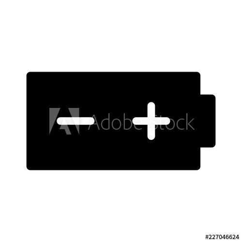 500x500 Battery Pole Power Energy Force Electricity Vector Icon