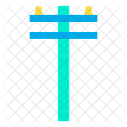 256x256 Pole Icon Of Flat Style