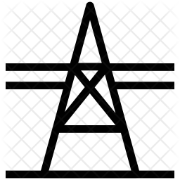 256x256 Electric Pole Icon Of Line Style