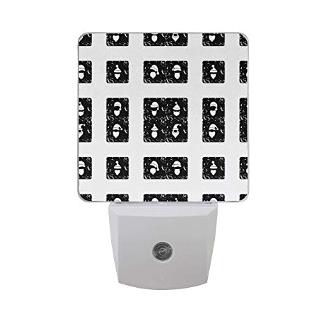 466x466 Black Icon Of Santa Claus The Latest Christmas Lights Power Saving