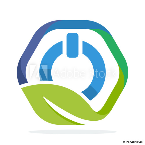500x500 Logo Icon Hexagon Shape With The Concept Of Power Saving
