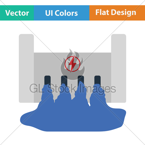 500x500 Hydro Power Station Icon Gl Stock Images