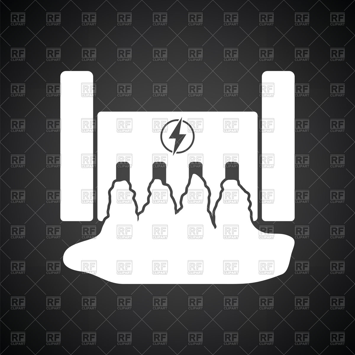 1200x1200 Hydro Power Station Icon Vector Image Of Signs, Symbols, Maps