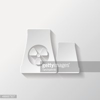 200x200 Atomic Power Station Icon Stock Vectors