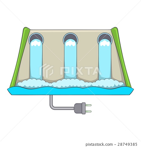450x468 Power Station Icon, Cartoon Style