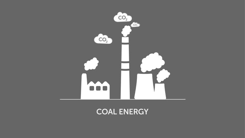 852x480 Coal, Natural Gas, Nuclear Power Station Icons Symbols Animated