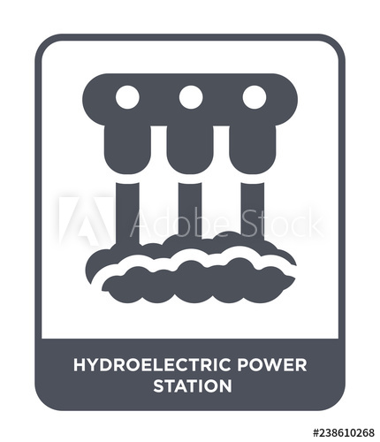 430x500 Hydroelectric Power Station Icon Vector