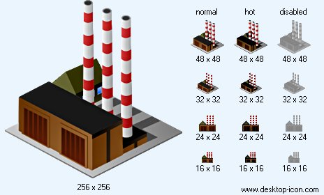 464x280 Coal Power Plant Icon Image Desktop Building Icons