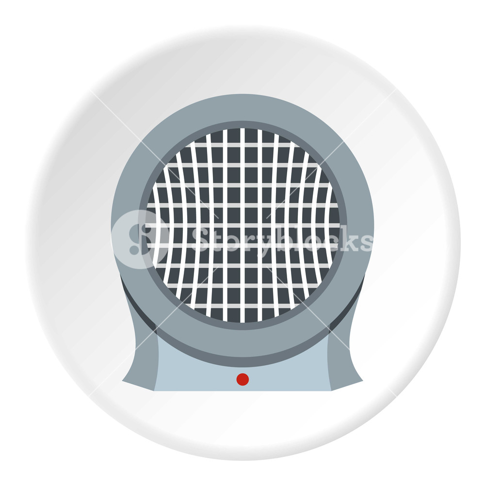 1000x1000 Computer Power Supply Fan Icon In Flat Circle Isolated On White