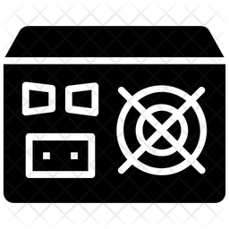 256x256 Power Supply Icon Of Glyph Style