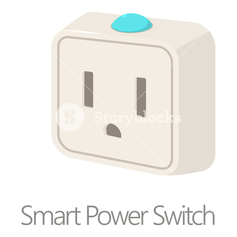 1000x1000 Smart Power Switch Icon Cartoon Illustration Of Smart Power