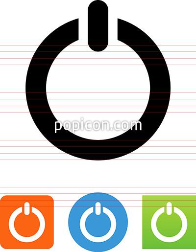 400x515 Vector Power Button Icon