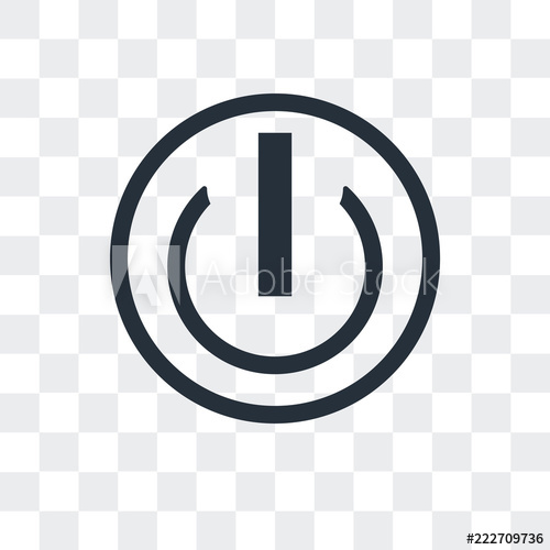 500x500 On Off Power Button Icon Isolated On Transparent Background