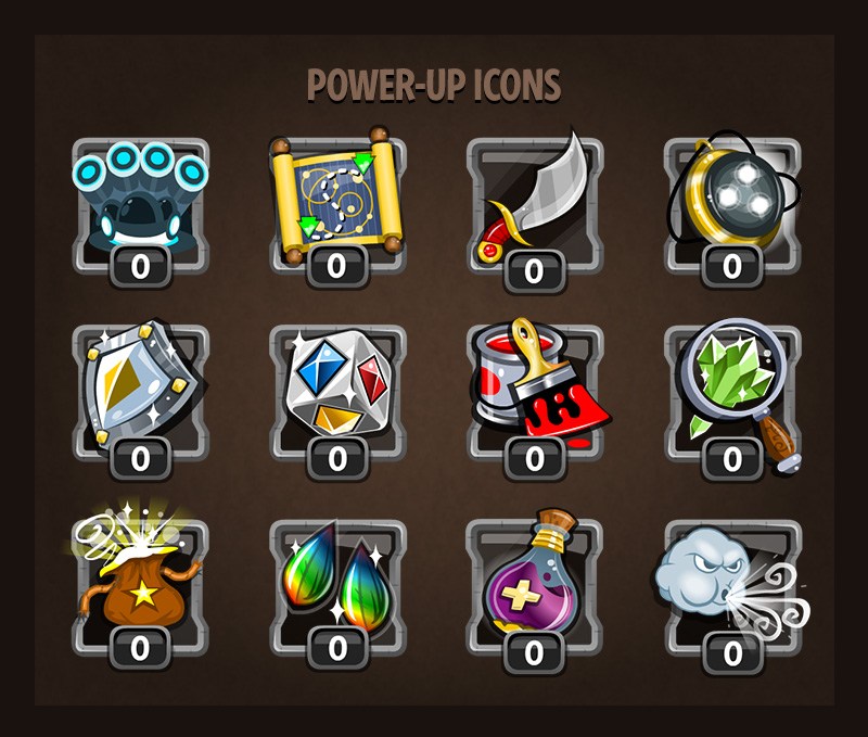 Crystal Casters Mobile Game Gui Power Up Icons Brad Fitzpatrick 800x679 Crystal Casters Mobile Game Gui Power Up Icons Brad Fitzpatrick