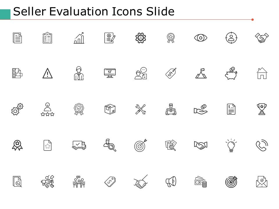 960x720 Seller Evaluation Icons Slide Ppt Powerpoint Presentation