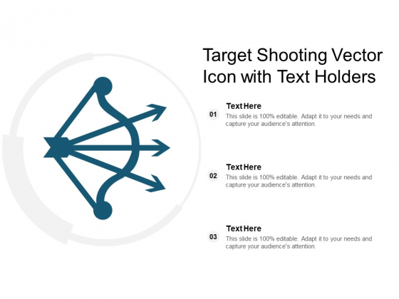 560x420 Target Shooting Vector Icon With Text Holders Ppt Powerpoint