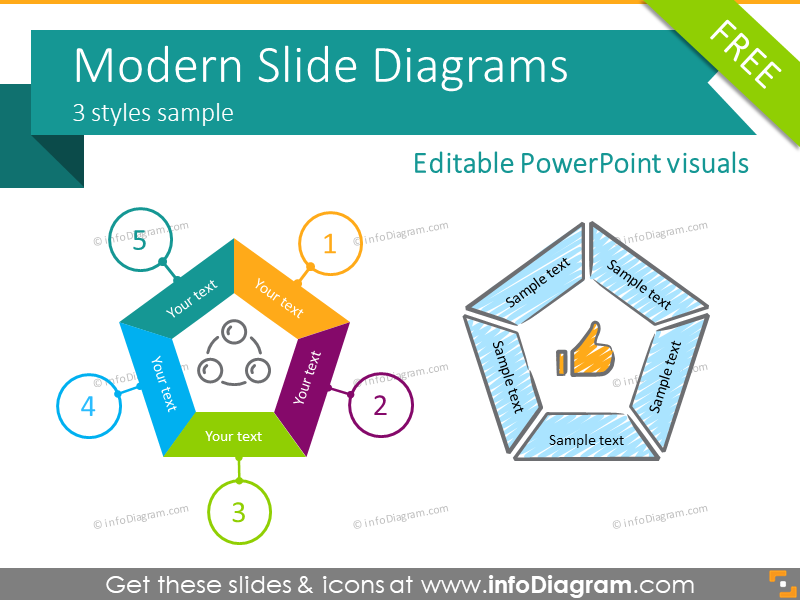 800x600 Free Infographics Ppt Slides Diagrams Icons Powerpoint Scribble Flat