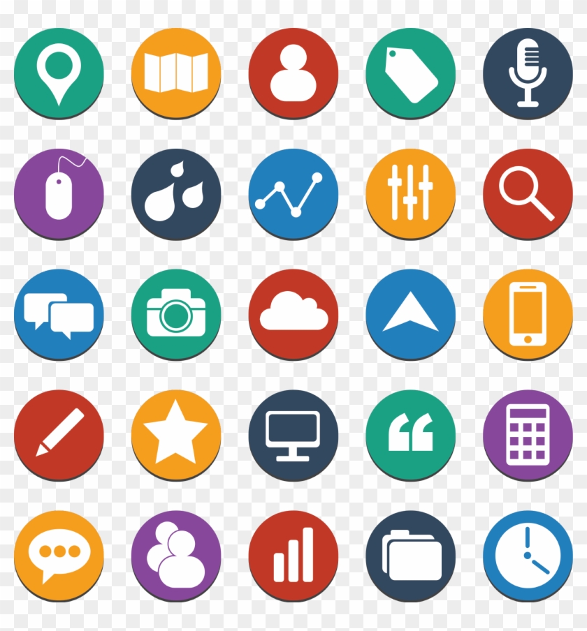 840x904 Flat Shadow Icons Powerpoint