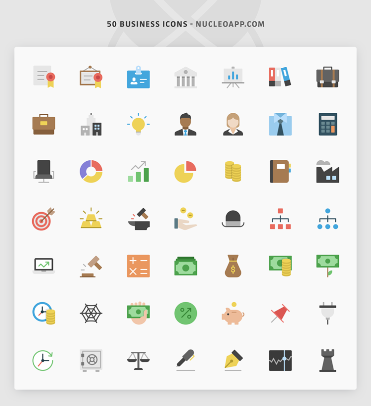 Freebie Line Flat Business Icon Set 750x821 Freebie Line Flat Business Icon Set