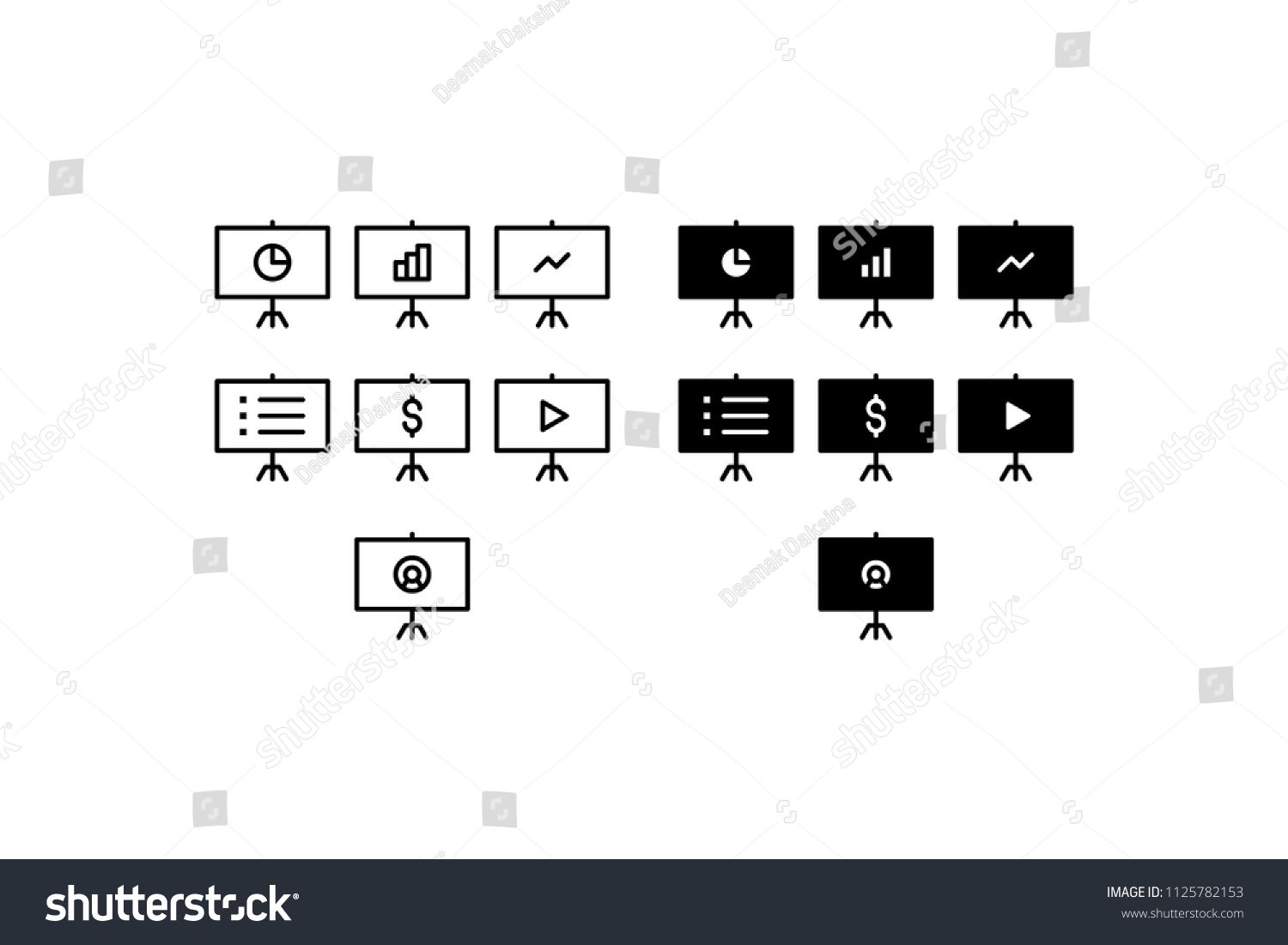 1500x1101 Presentation Icon Set Marketing, Slide, Leaflet, Presentation