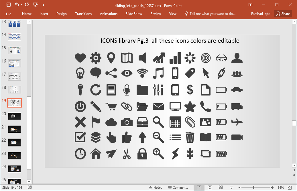 Icons Set For Sliding Panels Template 1037x666 Icons Set For Sliding Panels Template