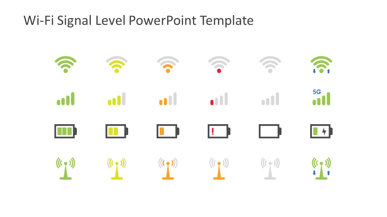 1280x720 Wifi Signal Level Shapes For Powerpoint