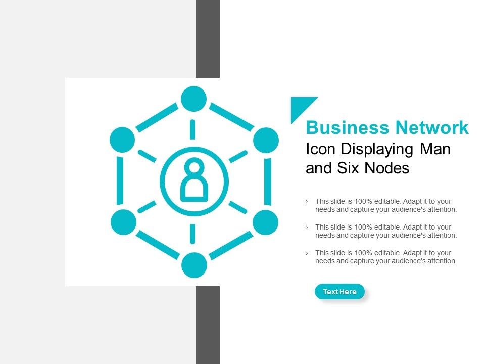 960x720 Business Network Icon Displaying Man And Six Nodes Powerpoint