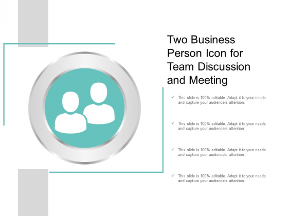 560x420 Two Business Person Icon For Team Discussion And Meeting Ppt