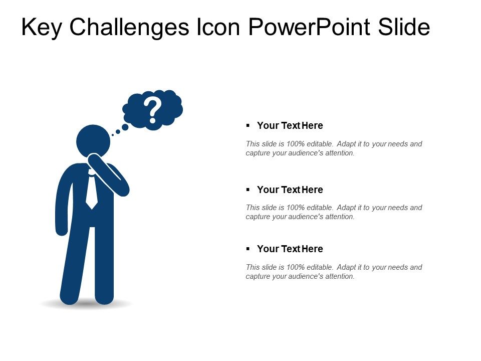 960x720 Key Challenges Icon Powerpoint Slide Powerpoint Slide Clipart