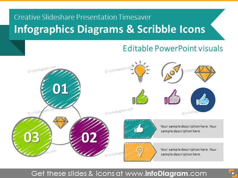 800x600 Creative Slideshare Presentation Ppt Template Infographics Icons