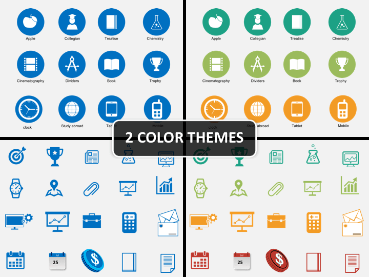 720x540 Education Icons Powerpoint Sketchbubble