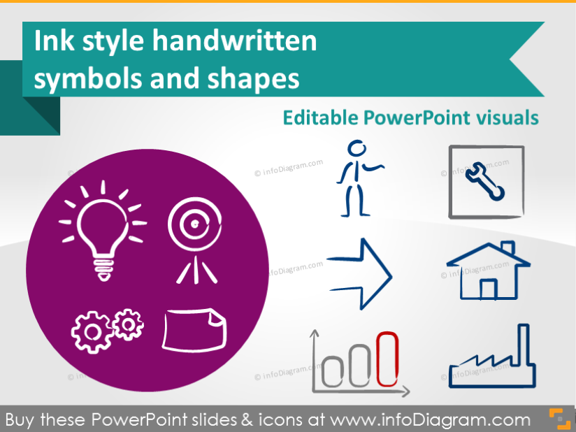 824x618 Handwritten Sketch Ink Symbols For Powerpoint