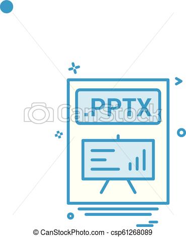 369x470 Pptx Icon Vector Design