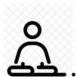 256x256 Yoga Practice Icon Of Glyph Style