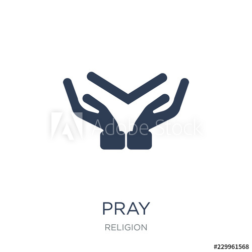 500x500 Pray Icon Trendy Flat Vector Pray Icon On White Background