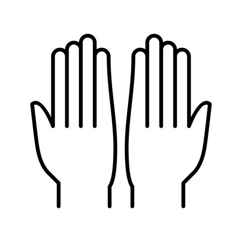 490x490 Praying Hands Beautiful Line Black Icon