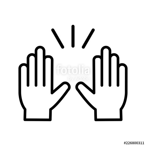 500x500 Praying Hands Icon On White Background Vector Illustration Stock