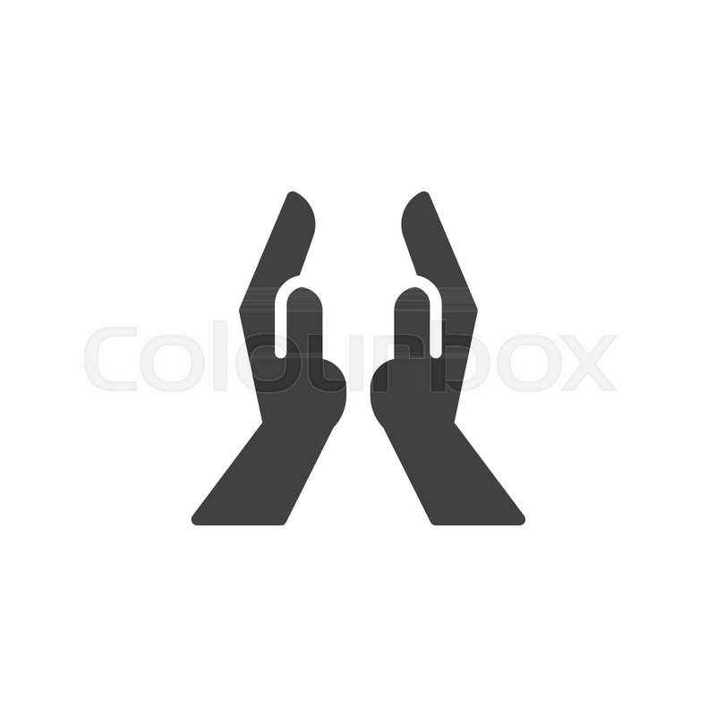 800x800 Praying Hands Vector Icon Filled Flat Stock Vector Colourbox