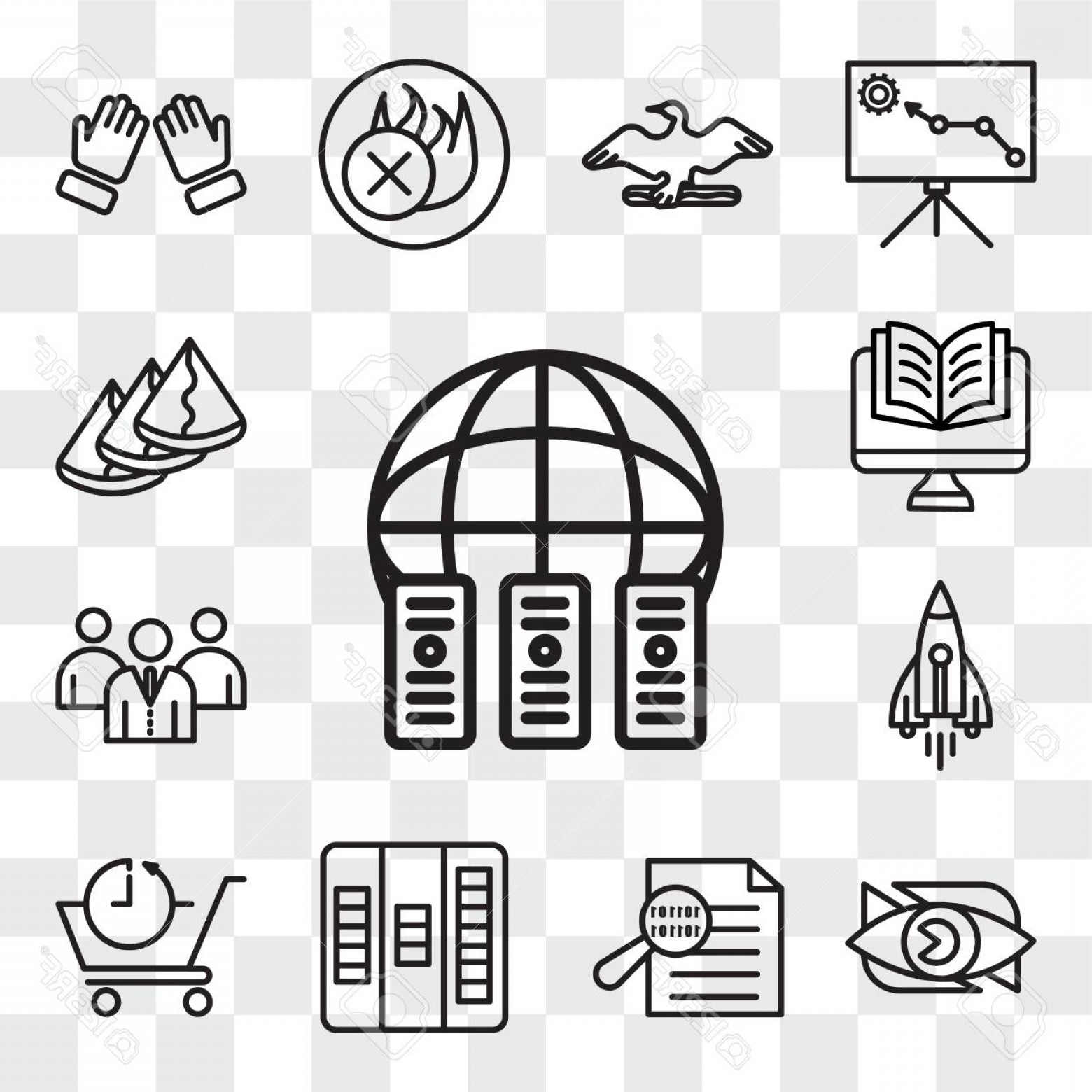 1560x1560 Photostock Vector Set Of Transparent Icons Such As Colocation Pre