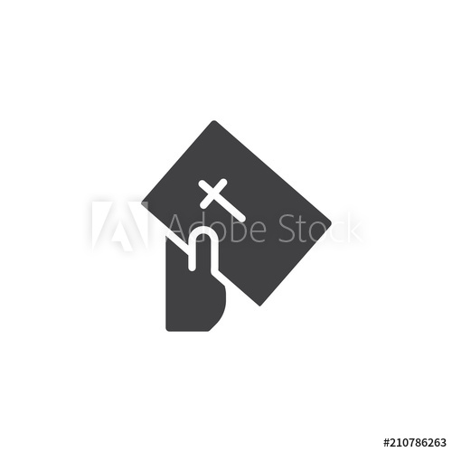 500x500 Hand Give Bible Book Vector Icon Filled Flat Sign For Mobile