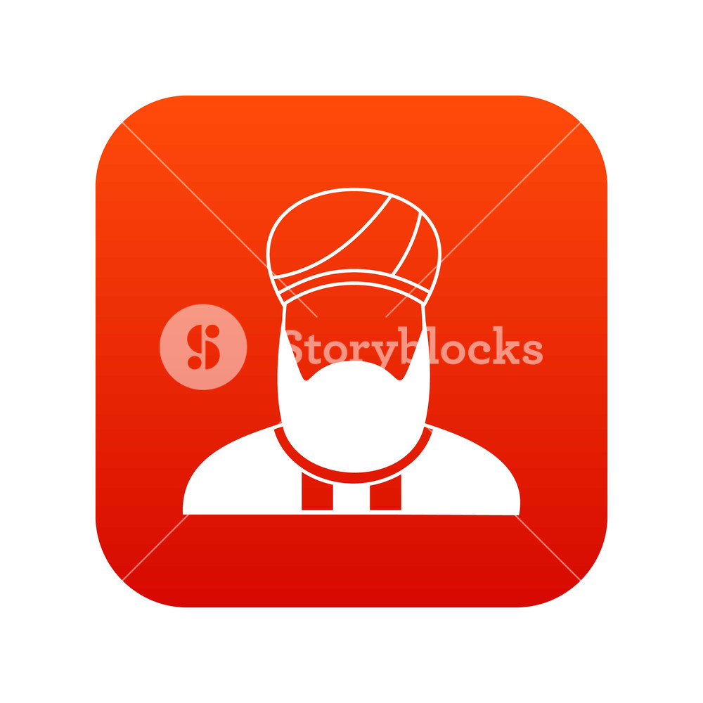 1000x1000 Muslim Preacher Icon Digital Red For Any Design Isolated On White