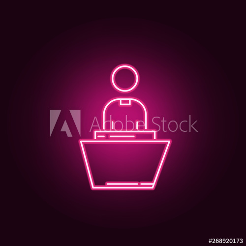 500x500 Preacher Neon Icon Elements Of Religion Set Simple Icon