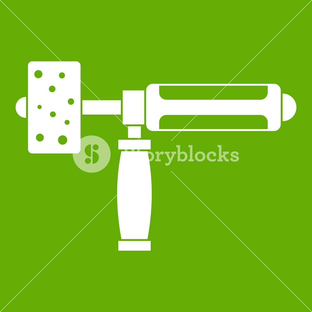 1000x1000 Precision Grinding Machine Icon White Isolated On Green Background