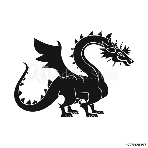 500x500 Isolated Object Of Dragon And Predator Icon Collection Of Dragon