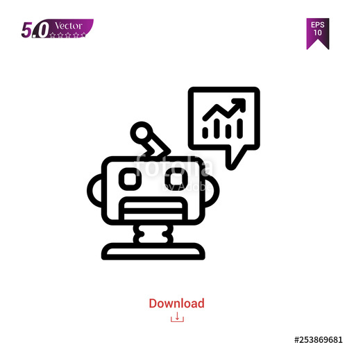 500x500 Prediction Icon Isolated On White Background Line Pictogram