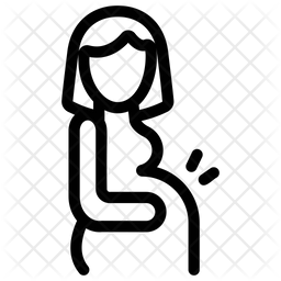 256x256 Pregnant Woman Icon Of Line Style