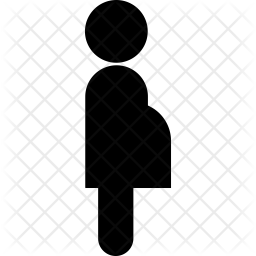 256x256 Pregnant Icon Of Glyph Style